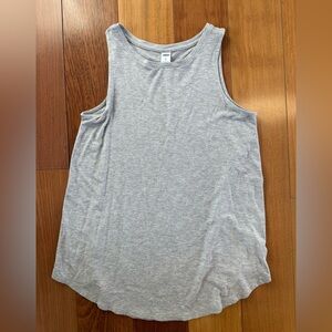 Grey luxe sleeveless scoop tank